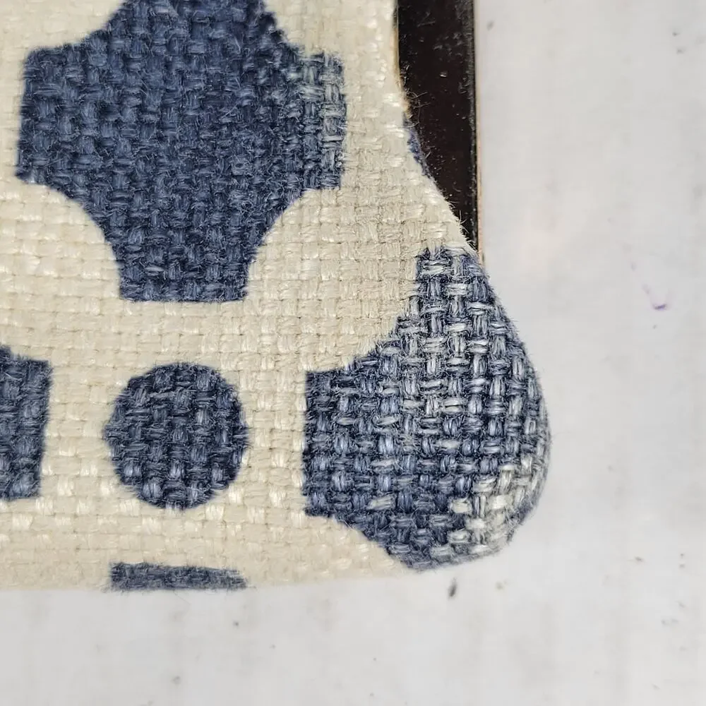 Spartina 449  Leather Linen Moroccan Mosaic Patterned Nautical Coin Purse - Picture 6 of 10